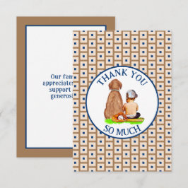 野球をテーマにした赤ちゃんシャワー サンキューカード