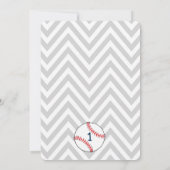 野球をテーマにした1回目の誕生日パーティの招待状 招待状 (裏面)