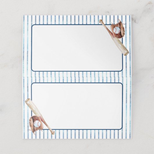 野球をテーマ空白のにした座席表- All-Star プレイスカード (外部開封)