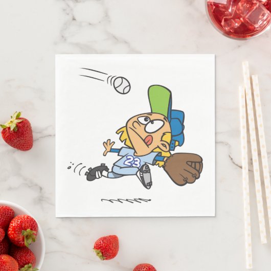 野球を取ること スタンダードランチョンナプキン (インサイチュ)