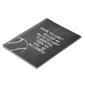 野球を成功させたいやる気を起こさせる ノートブック (左側)