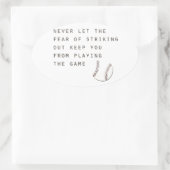 野球を打ち負かす恐感動的モダンれ 楕円形シール (バッグ)