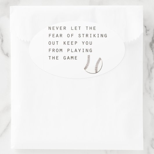 野球を打ち負かす恐感動的モダンれ 楕円形シール (バッグ)