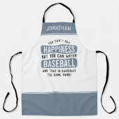 野球を見るのは幸福おもしろい野球 エプロン (正面)