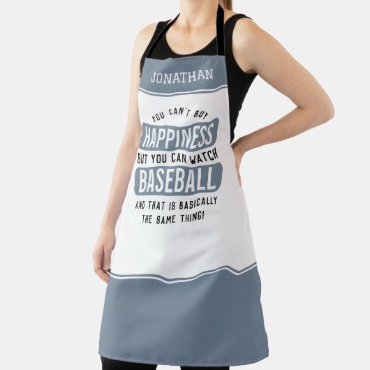 野球を見るのは幸福おもしろい野球 エプロン (インサイチュ)