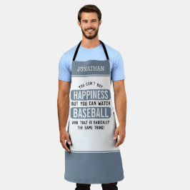 野球を見るのは幸福おもしろい野球 エプロン