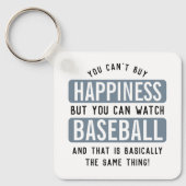 野球を見るのは幸福おもしろい野球 キーホルダー (正面)