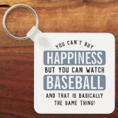 野球を見るのは幸福おもしろい野球 キーホルダー (正面)