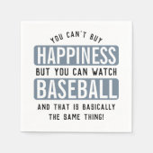 野球を見るのは幸福おもしろい野球 スタンダードカクテルナプキン (正面)
