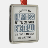 野球を見るのは幸福おもしろい野球 メタルオーナメント (右)