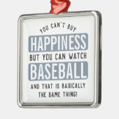 野球を見るのは幸福おもしろい野球 メタルオーナメント (左)