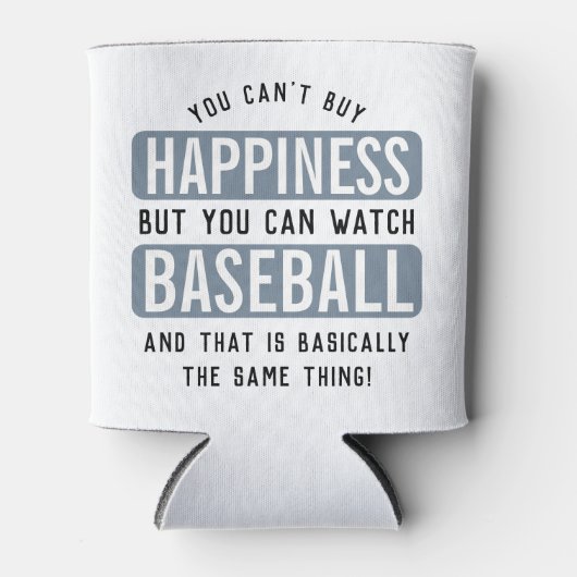 野球を見るのは幸福おもしろい野球 缶クーラー (正面)