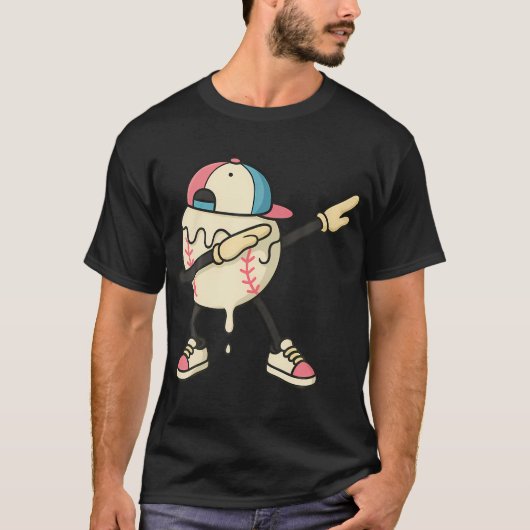 野球アイスクリームしたたるダビング野球 Tシャツ (正面)