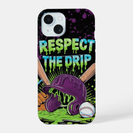 野球アイスクリームドリップスプリンクルホームプレート iPhone 15ケース