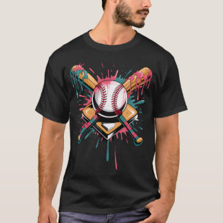 野球アイスクリームドリップ・ユースリスペクト・ザ Tシャツ
