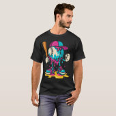 野球アイスクリームライフスタイル101服子供用 Tシャツ (正面フル)