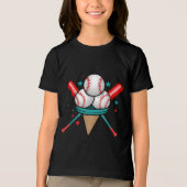 野球アイスクリーム トライブレンドTシャツ (正面)