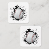 野球アパレル – 野球 スクエア名刺 (正面/裏面)
