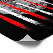 野球アメリカ国旗のヴィンテージ ポスター (角)