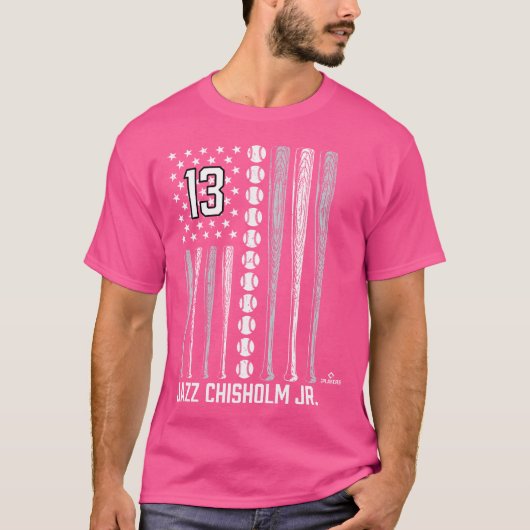 野球アメリカ国旗ジャズチホルムJr.ニューヨーク Tシャツ (正面)