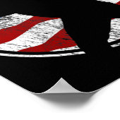 野球アメリカ国旗 – ヴィンテージ野球 ポスター (角)