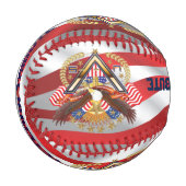 野球アメリカ退役軍人トリビュートピッチ 野球ボール (正面左)
