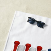 野球アメリカ(アメリカ)ビーチタオル ビーチタオル (インサイチュ)