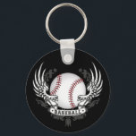 野球ウィングズキーチェーン キーホルダー<br><div class="desc">Baseball Wings Keychainカスタマイズ可能な背景。使用する背景色を選クリック択しまカスタマイズす- Edit - Background.</div>