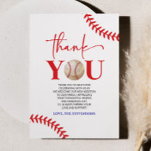 野球オーボーイブルーレッドホワイトベビーシャワー