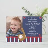 野球オールスターの誕生日の招待状 招待状 (スタンド正面)