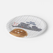 野球オールスタースポーツカスタムパーソナライズされた ペーパープレート (アングル)