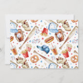 野球オールスターフォトバースデーパーティーへの招待 招待状 (裏面)