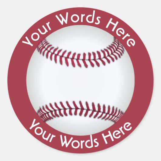 野球カスタムシール ラウンドシール (正面)
