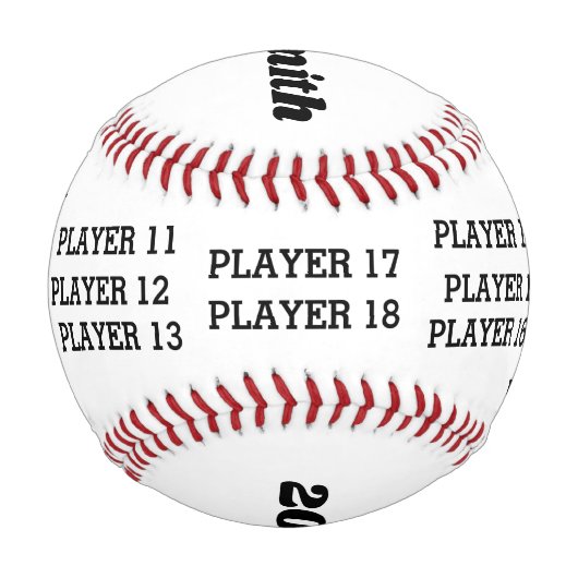 野球カスタムチームのコーチのボールがギフトを素晴らし作る 野球ボール (裏面)