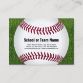 野球カッコいいソフトボールコーチ選手トレーナースタッフ 名刺 (裏面)