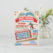 野球カップルベビーリビールシャワー招待状 招待状 (スタンド正面)