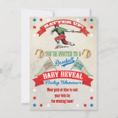 野球カップルベビーリビールシャワー招待状 招待状 (裏面)