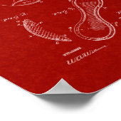 野球カバー特許 – ブルゴーニュ赤 ポスター (角)