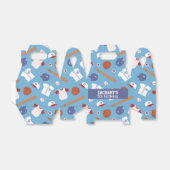 野球カラフルテーマパーティー フェイバーボックス (折り畳みなし)