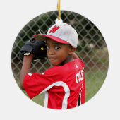 野球カラーフォトスポーツ セラミックオーナメント (裏面)