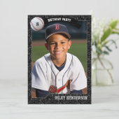 野球カードバースデーパーティーの招待状 招待状 (スタンド正面)