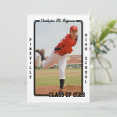 野球カード卒業発表 招待状 (スタンド正面)