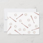 野球カード用ベビーブック、野球ベビーシャワー 招待状 (裏面)