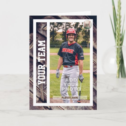 野球カード誕生日カード(カスタム統計あり) カード (正面)