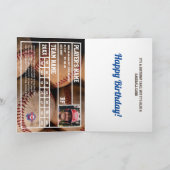 野球カード誕生日カード(カスタム統計あり) カード (内部)