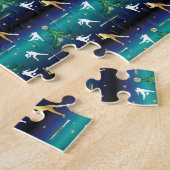 野球ガールズソフトボールのクリスマス ジグソーパズル (側面)