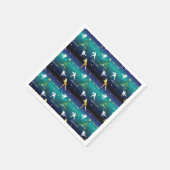 野球ガールズソフトボールのクリスマス スタンダードカクテルナプキン (角)