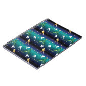 野球ガールズソフトボールのクリスマス ノートブック (左側)