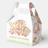 野球ガールパーソナライズされた誕生日 フェイバーボックス (正面)