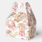 野球ガールパーソナライズされた誕生日 フェイバーボックス (裏面)